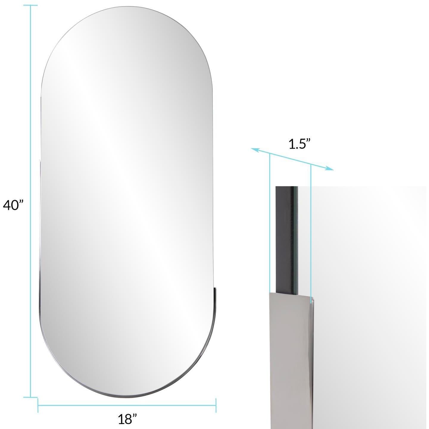 Dante 40 X 18 inch Stainless Steel Mirror